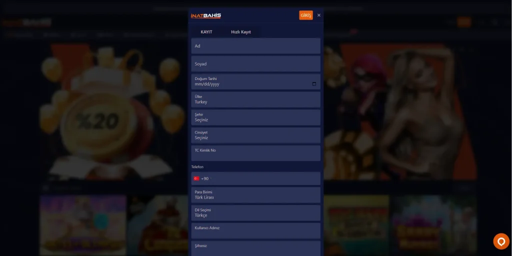 İnatbahis Giriş ve Üyelik İşlemleri